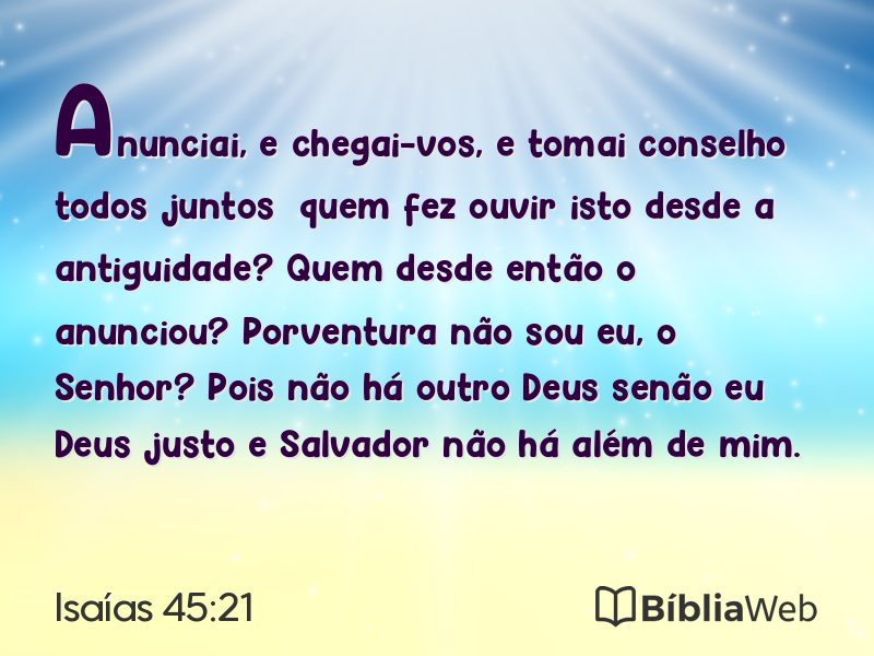 Isaías 45:21 em imagem para compartilhar