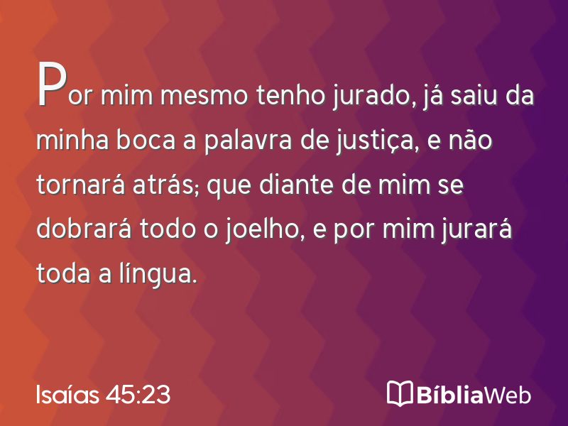Isaías 45:23 em imagem para compartilhar