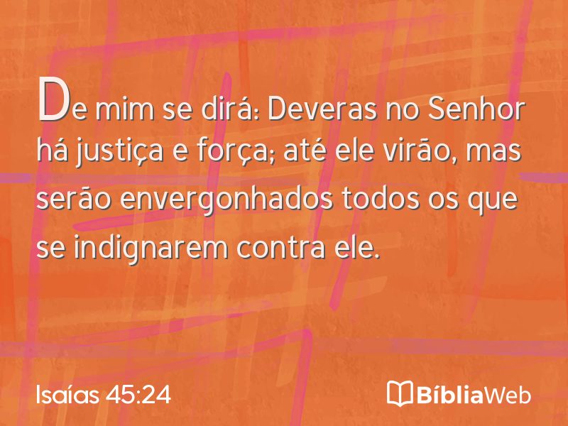 Isaías 45:24 em imagem para compartilhar