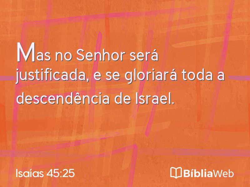 Isaías 45:25 em imagem para compartilhar