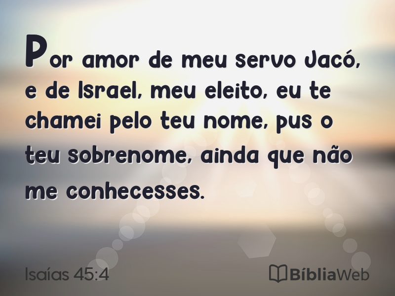 Isaías 45:4 em imagem para compartilhar