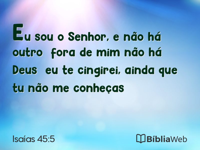 Isaías 45:5 em imagem para compartilhar