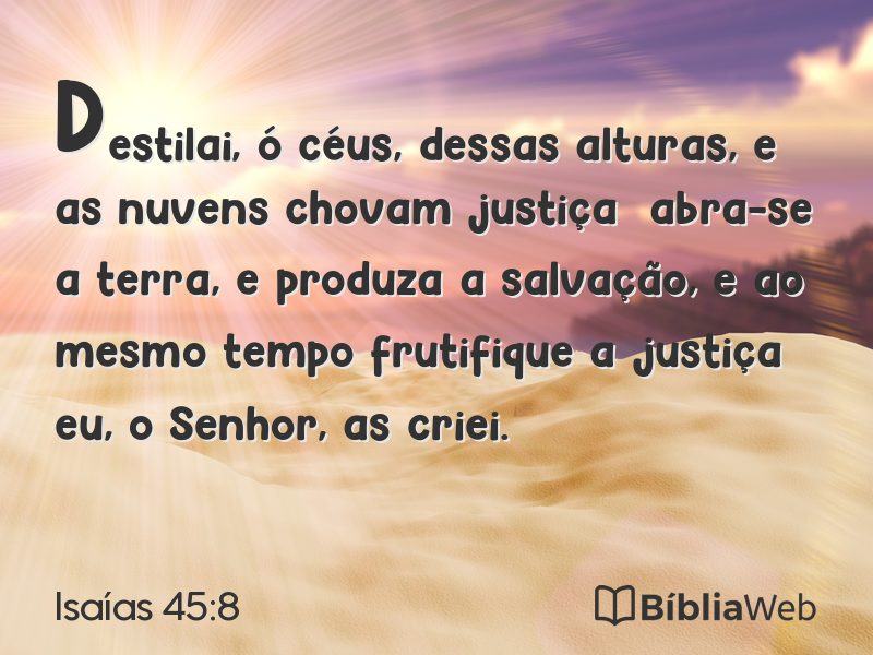 Isaías 45:8 em imagem para compartilhar