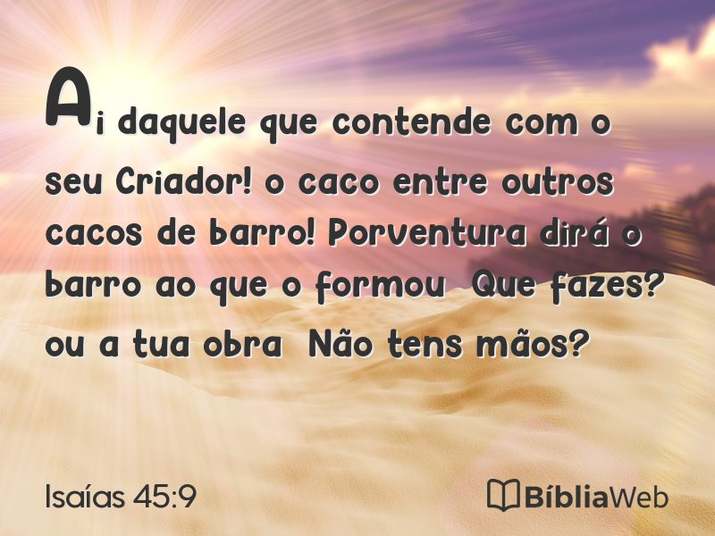 Isaías 45:9 em imagem para compartilhar