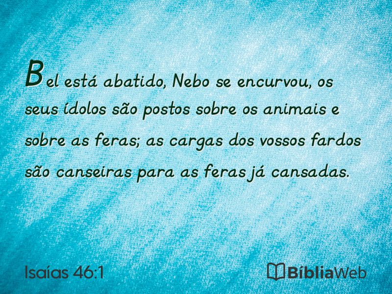 Isaías 46:1 em imagem para compartilhar