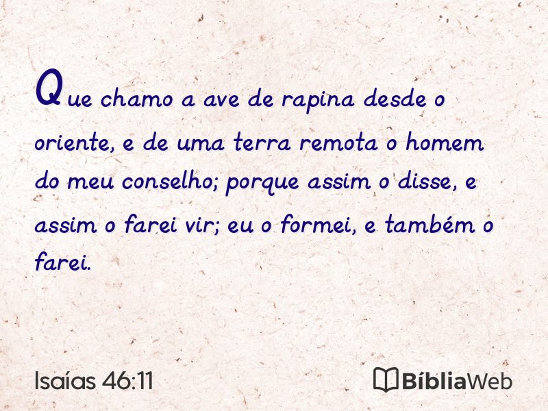 Isaías 46:11 em imagem para compartilhar