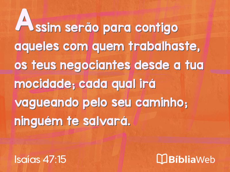 Isaías 47:15 em imagem para compartilhar