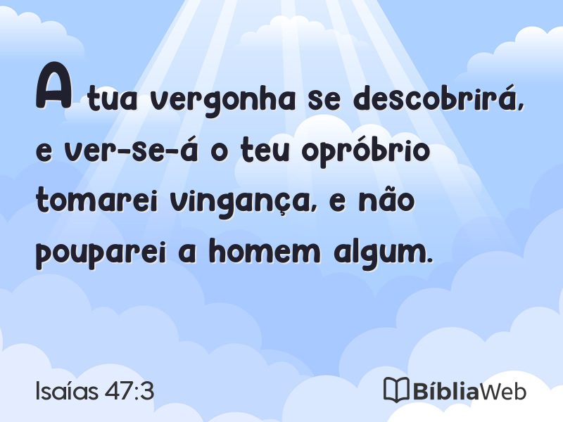 Isaías 47:3 em imagem para compartilhar