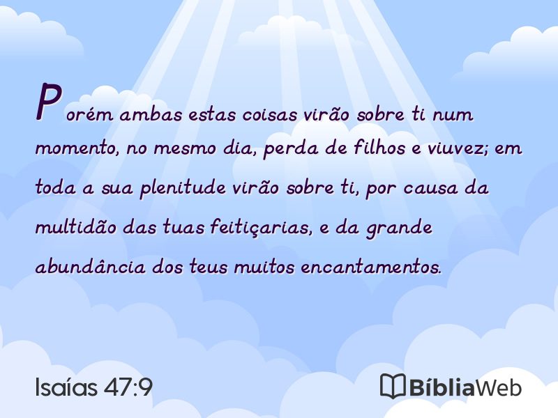 Isaías 47:9 em imagem para compartilhar
