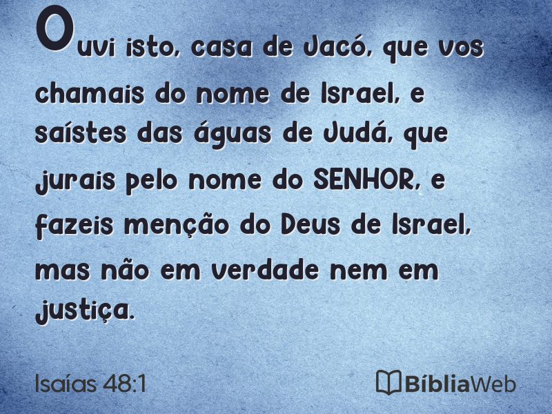 Isaías 48:1 em imagem para compartilhar