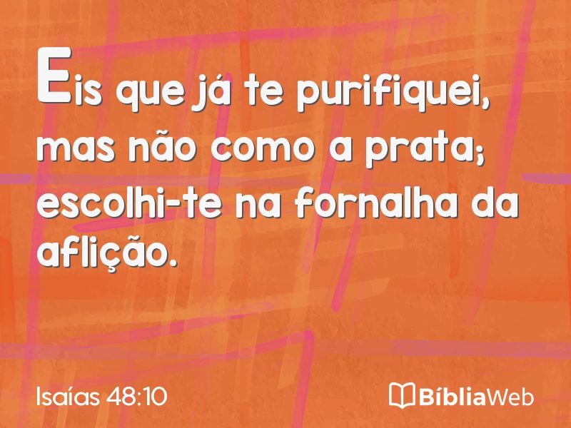 Isaías 48:10 em imagem para compartilhar