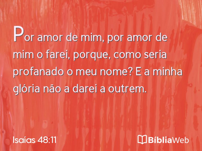 Isaías 48:11 em imagem para compartilhar