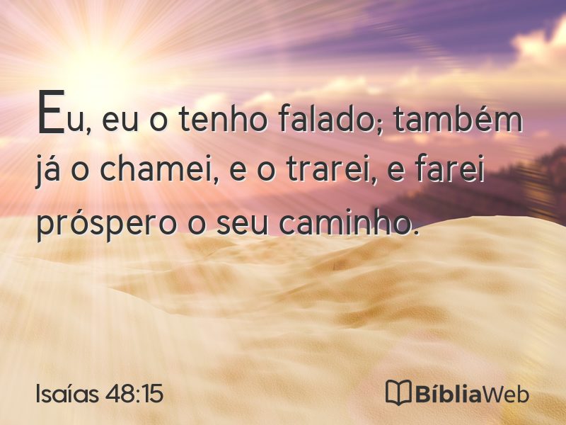 Isaías 48:15 em imagem para compartilhar
