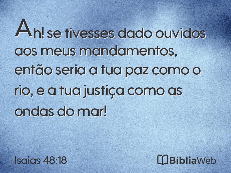 Isaías 48:18 em imagem para compartilhar