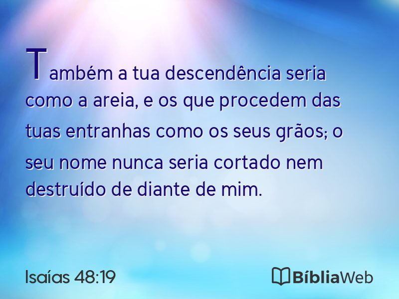 Isaías 48:19 em imagem para compartilhar