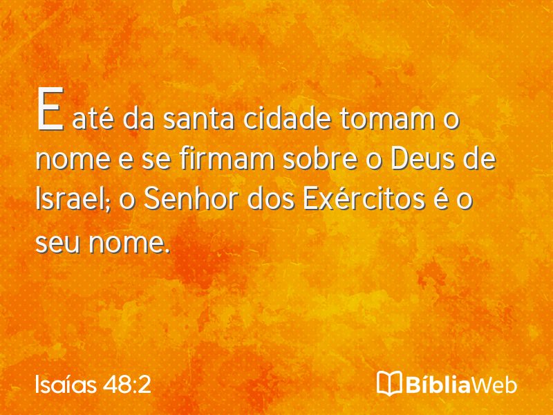 Isaías 48:2 em imagem para compartilhar