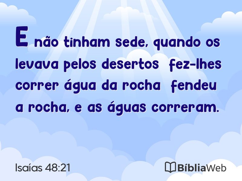 Isaías 48:21 em imagem para compartilhar