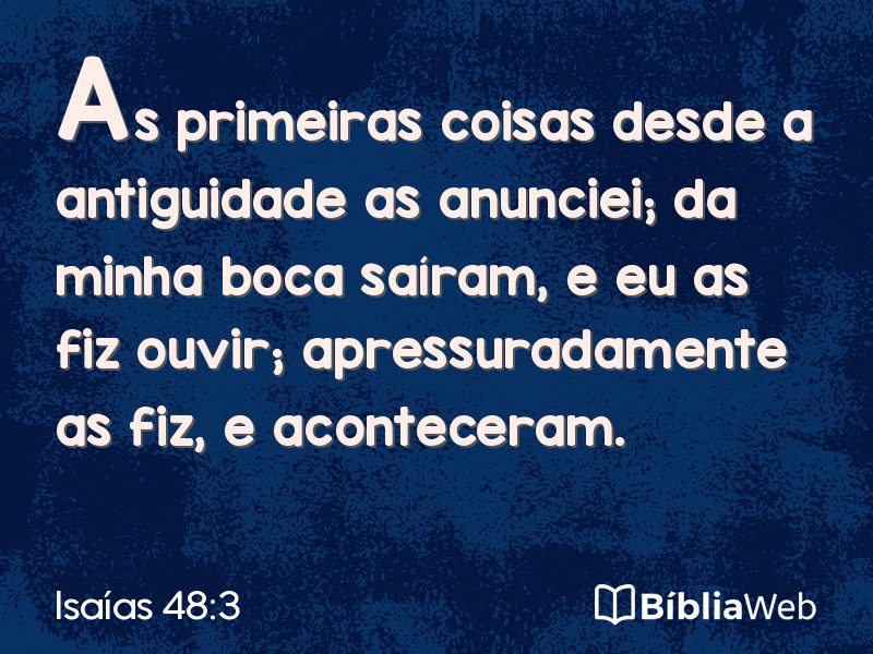 Isaías 48:3 em imagem para compartilhar