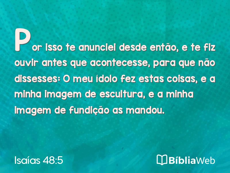 Isaías 48:5 em imagem para compartilhar