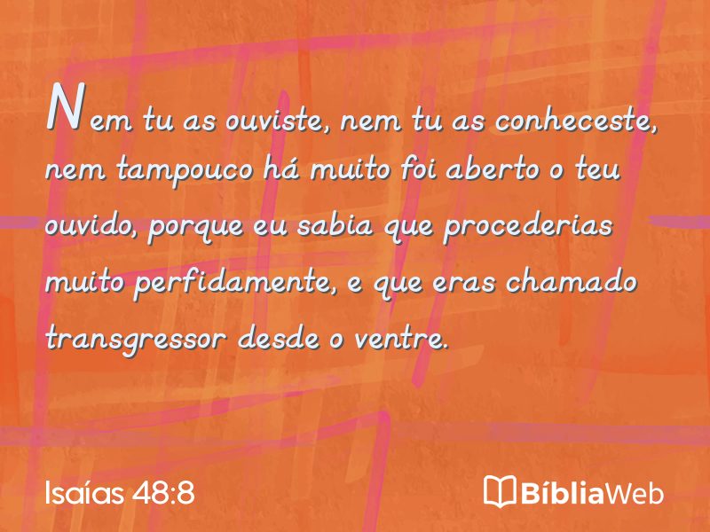 Isaías 48:8 em imagem para compartilhar