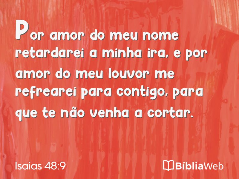 Isaías 48:9 em imagem para compartilhar