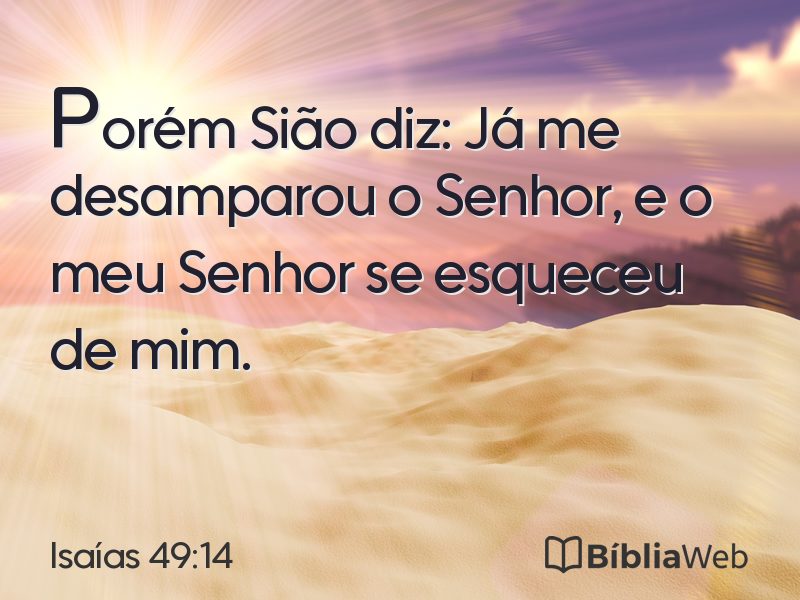 Isaías 49:14 em imagem para compartilhar