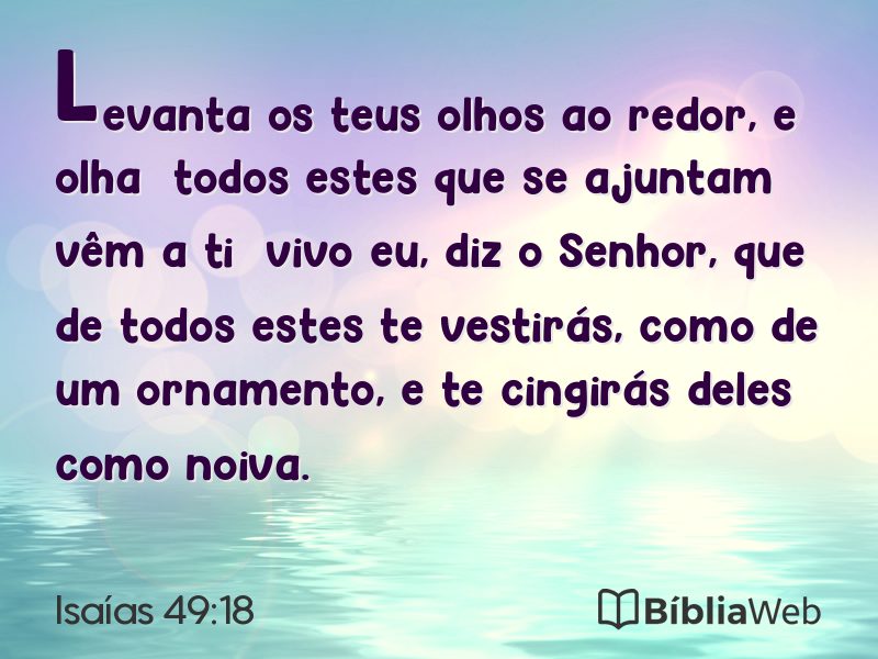 Isaías 49:18 em imagem para compartilhar