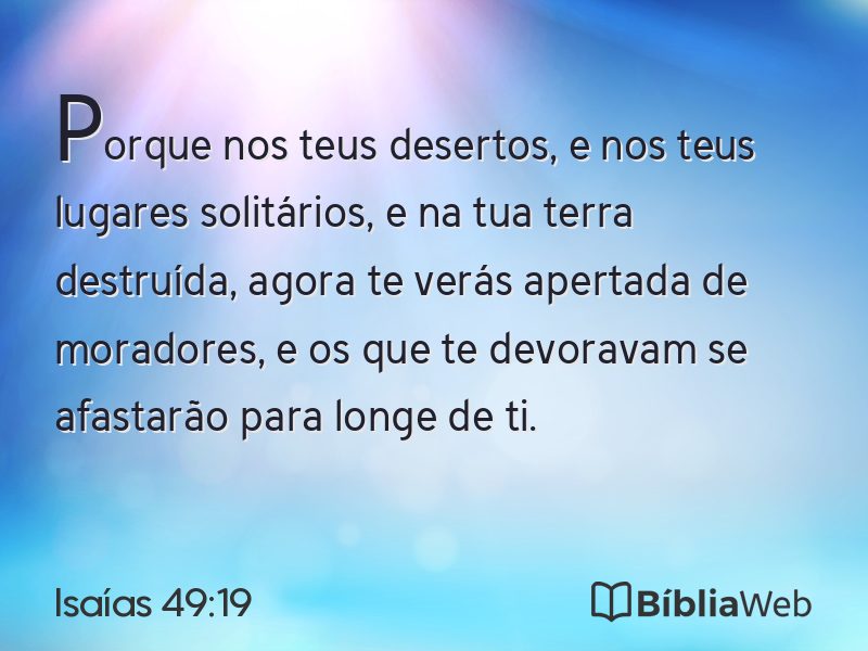Isaías 49:19 em imagem para compartilhar
