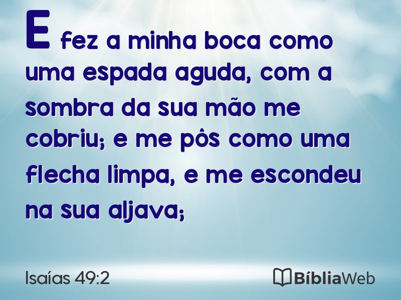 Isaías 49:2 em imagem para compartilhar