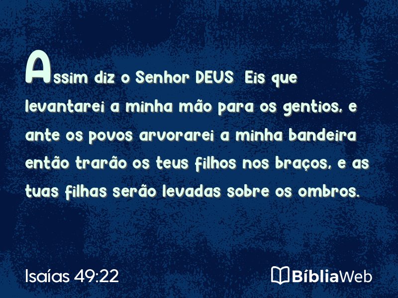 Isaías 49:22 em imagem para compartilhar