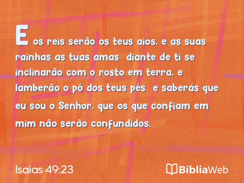 Isaías 49:23 em imagem para compartilhar
