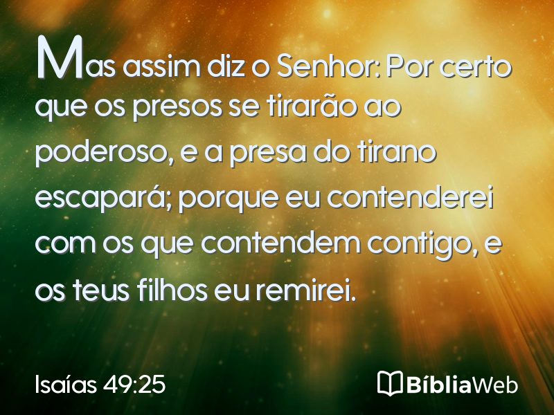 Isaías 49:25 em imagem para compartilhar