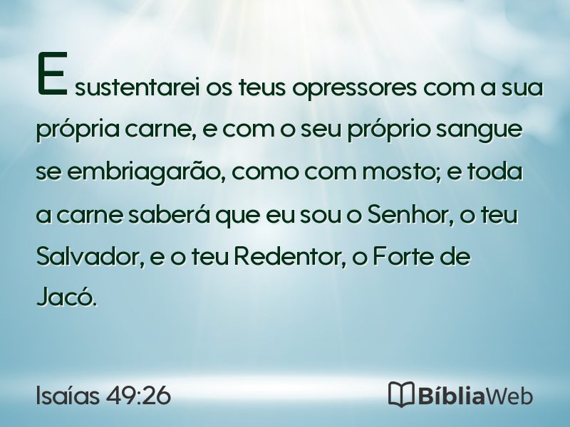 Isaías 49:26 em imagem para compartilhar