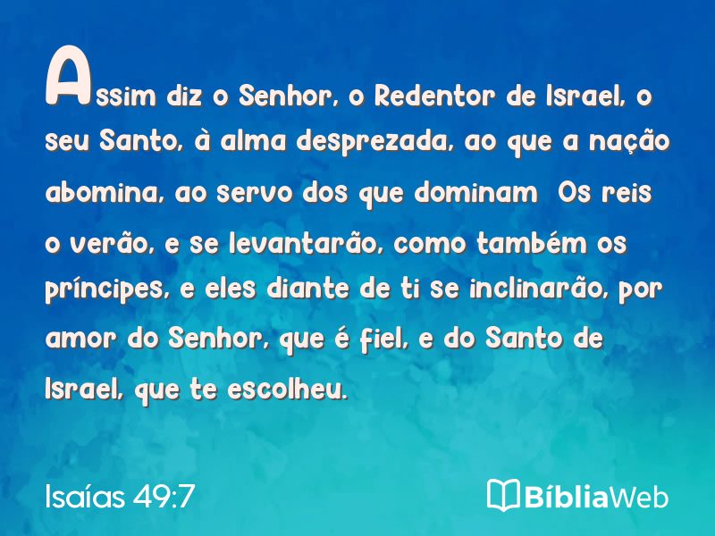 Isaías 49:7 em imagem para compartilhar