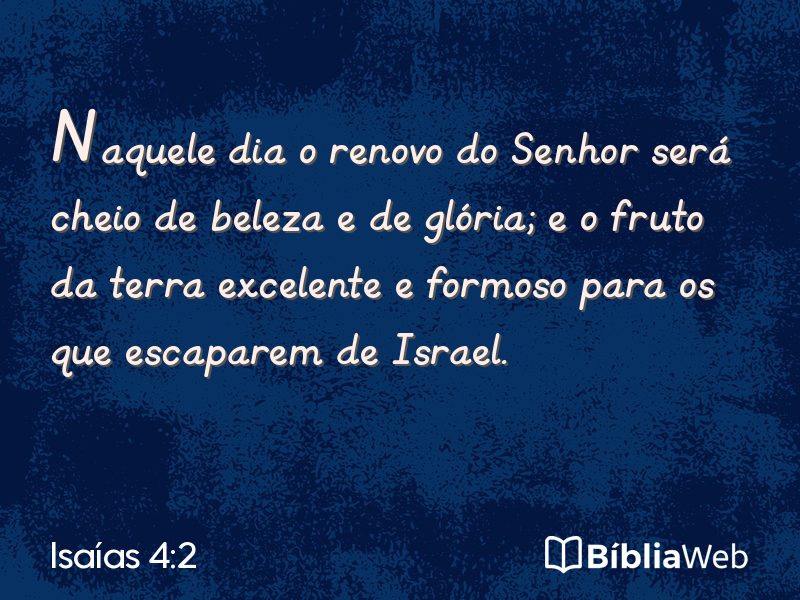Isaías 4:2 em imagem para compartilhar