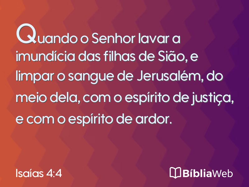 Isaías 4:4 em imagem para compartilhar