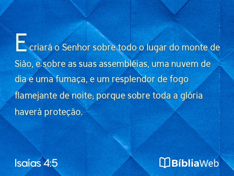 Isaías 4:5 em imagem para compartilhar
