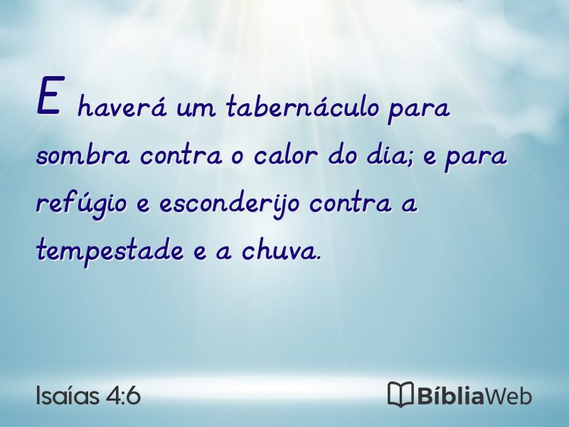 Isaías 4:6 em imagem para compartilhar