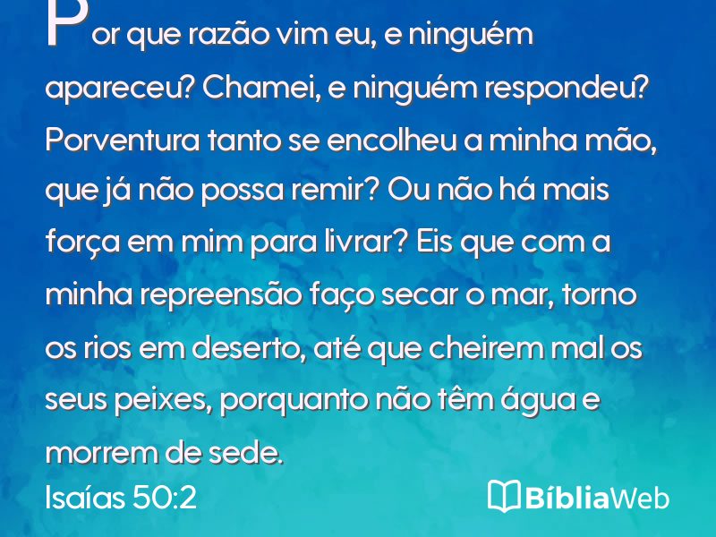 Isaías 50:2 em imagem para compartilhar