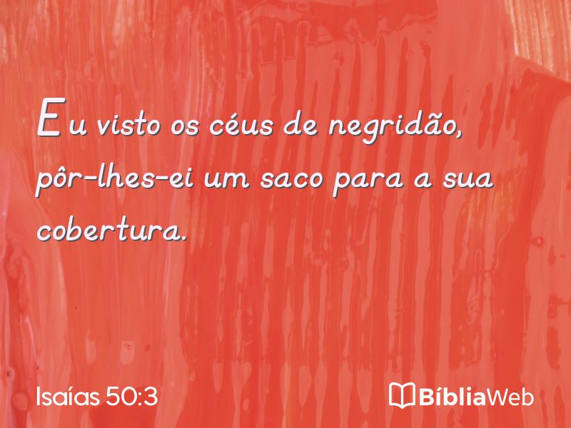 Isaías 50:3 em imagem para compartilhar