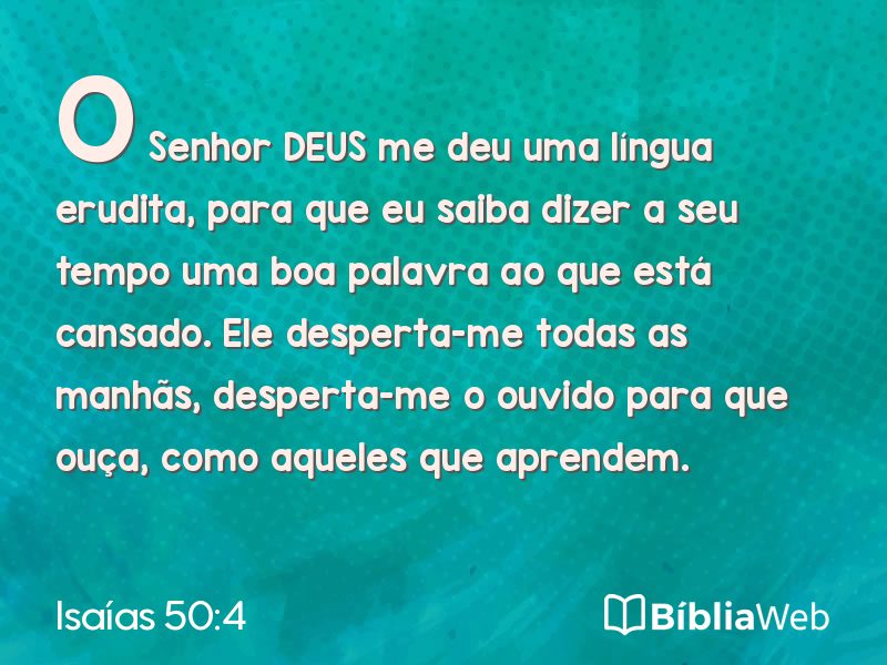 Isaías 50:4 em imagem para compartilhar