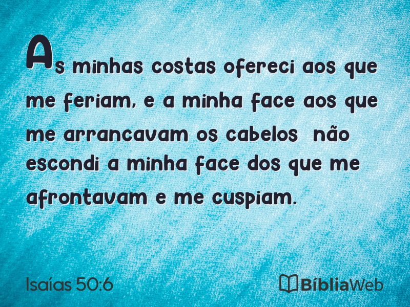 Isaías 50:6 em imagem para compartilhar
