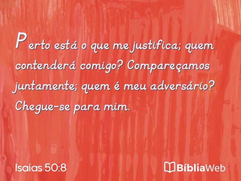 Isaías 50:8 em imagem para compartilhar