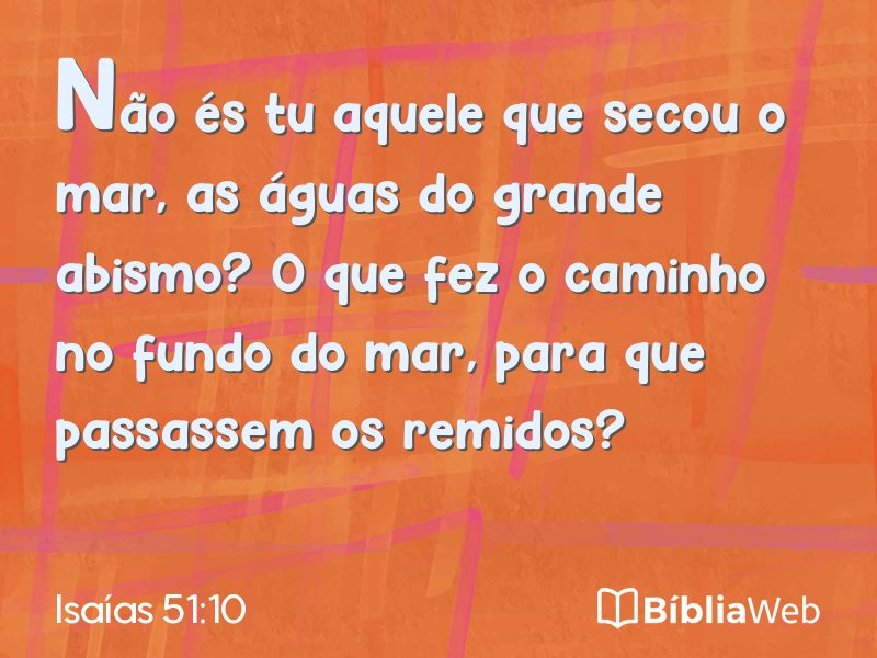 Isaías 51:10 em imagem para compartilhar