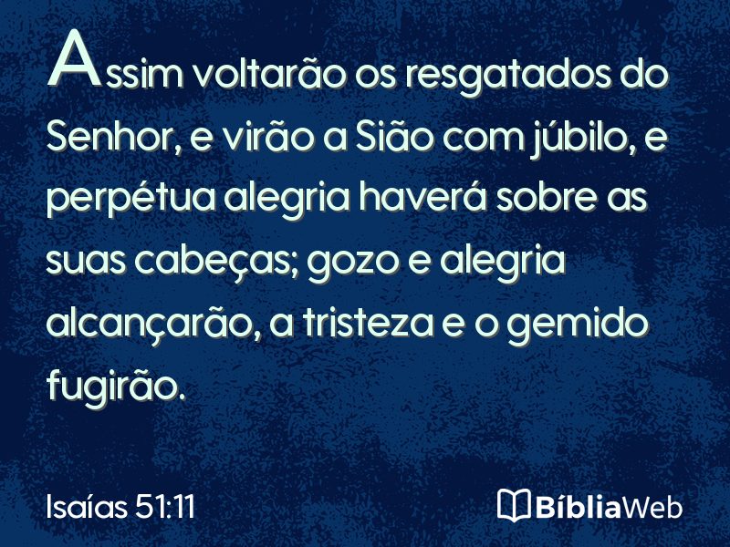 Isaías 51:11 em imagem para compartilhar