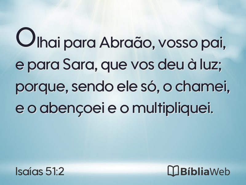 Isaías 51:2 em imagem para compartilhar
