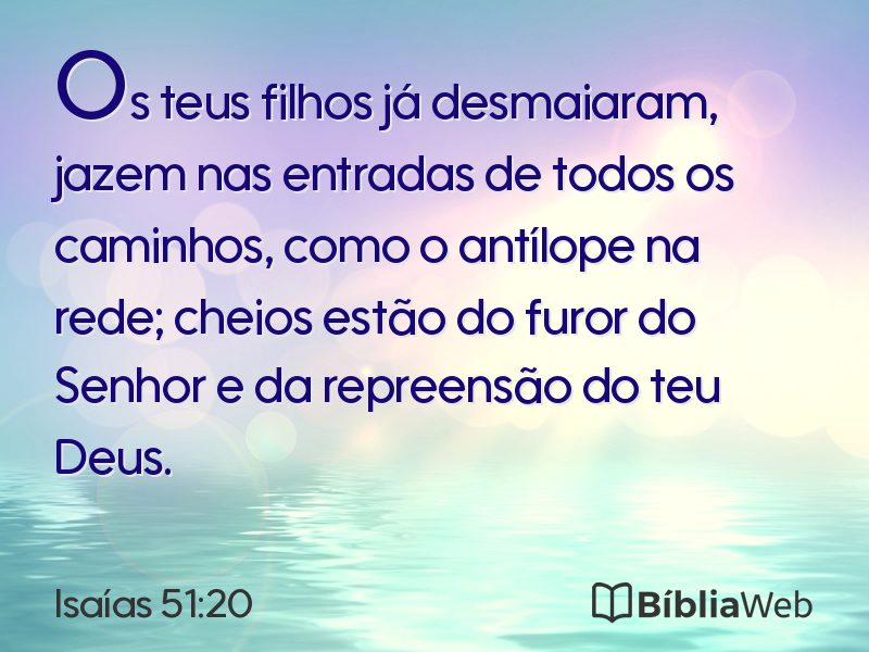 Isaías 51:20 em imagem para compartilhar