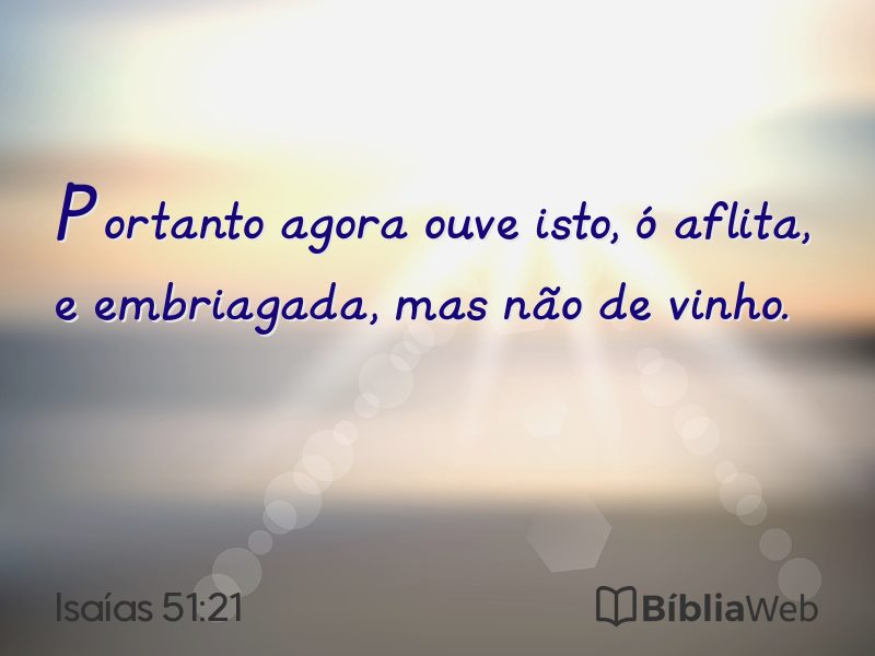Isaías 51:21 em imagem para compartilhar