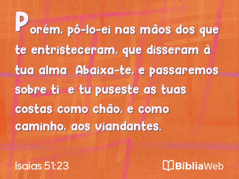 Isaías 51:23 em imagem para compartilhar