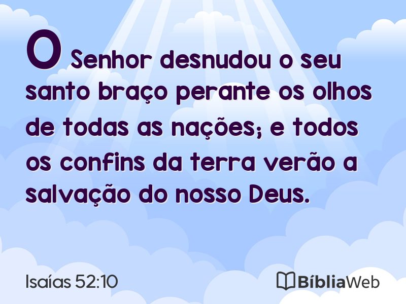 Isaías 52:10 em imagem para compartilhar